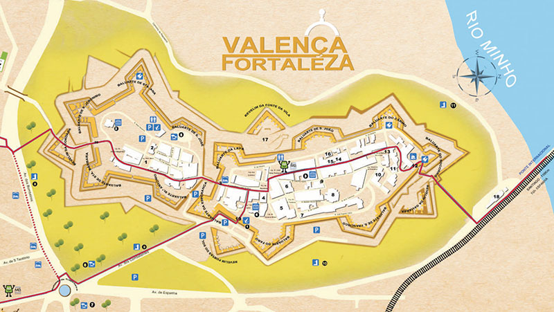 Grundriss der Burg Valenca